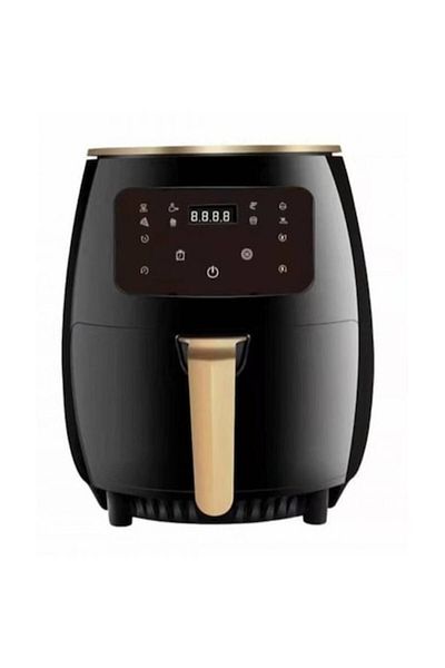 Rovitech Air Fryer without Oil, Rovitech, 6L, 2400W, LCD Touch, 7 Preset Programs, Black with Gold Accents