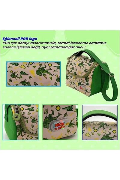 Mu Art Ahşap Kids Dinosaur T-Rex Themed Girl/Boy Lunchbox