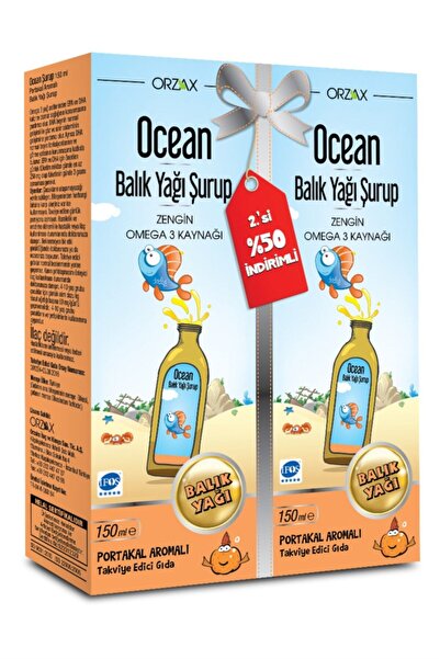Ocean Omega 3 Portakallı Balık Yağı 150ml 2 Adet