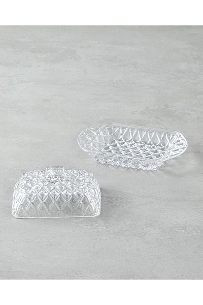 English Home Cruxx Glass Tereyaglik 17.5 X 11 X 10 cm Transparent