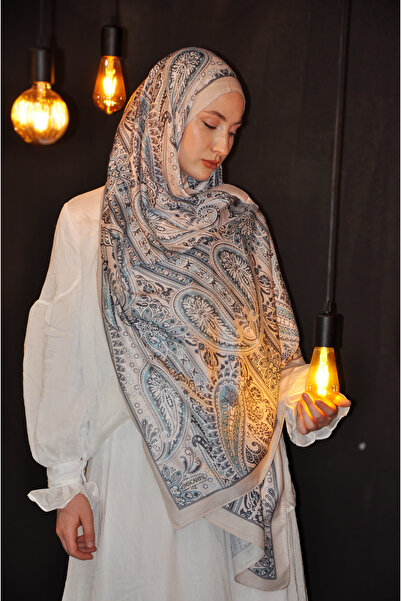 MSCARFS Şehriyar Pattern Cotton Voile Silk Shawl