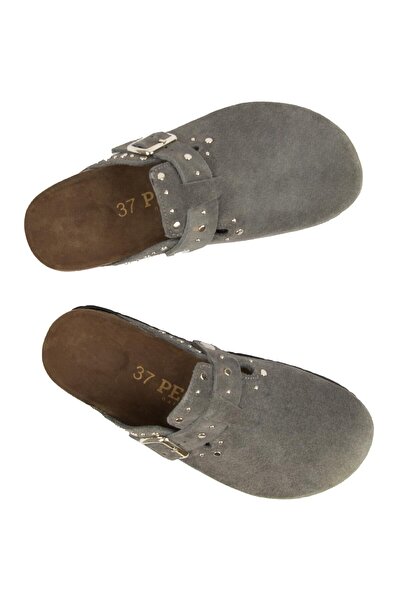 Pegia Women's Genuine Suede Sabo Slippers 215542