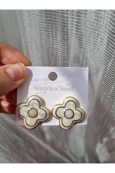 LİLİA Steel Molded Clover Earrings
