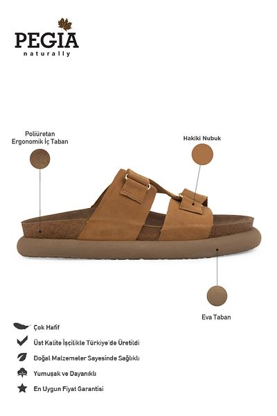 Pegia Women's Genuine Nubuck Slippers 215544