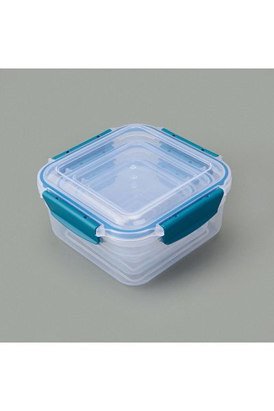 MATMEL 3-Piece Square Interlocking Storage Container - Asorti