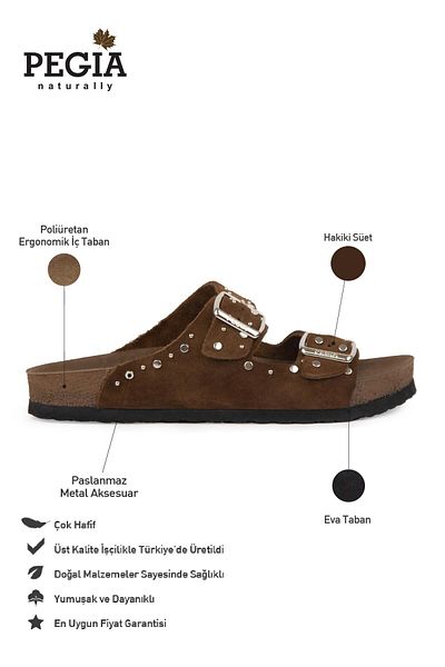 Pegia Papuci de damă din piele intoarsa autentica 215543