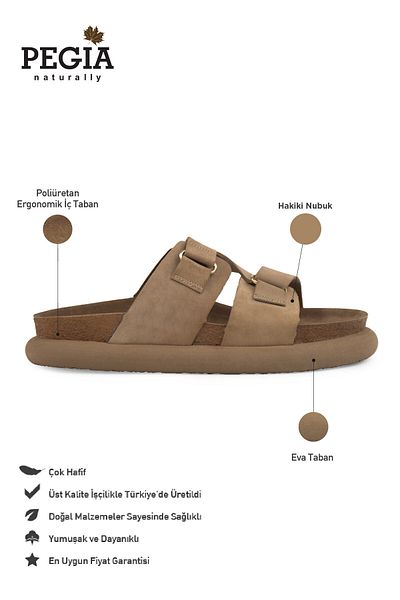 Pegia Women's Genuine Nubuck Slippers 215544