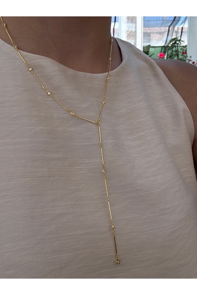 Miltonia 925s Taşlı Y Gümüş Kolye