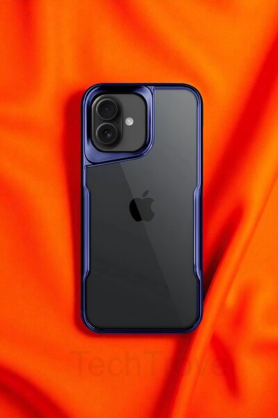 TechTrove iPhone 16 Plus Kılıf Arkası Şefaf Tasarım Lazer Kaplama Sararmaz Si...