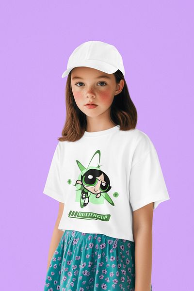 SEVBANO Tricou pentru copii cu desene animate unisex Power Puff Girls (1-12 ANI)