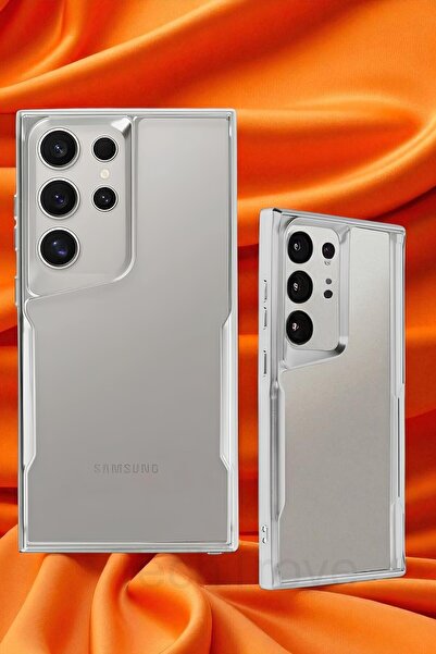 TechTrove Samsung Galaxy S25 Ultra Kılıf Arkası Şefaf Tasarım Lazer Kaplama S...