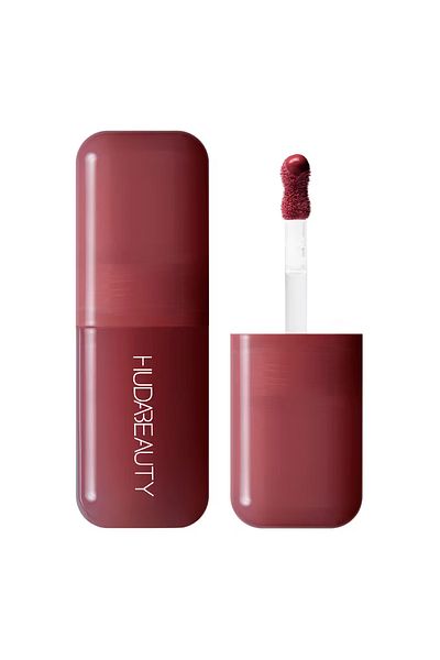 Huda Beauty Lightweight Liquid Liquid Blush with Intense Shine Pigments, Micro Pearls - Black Cherry