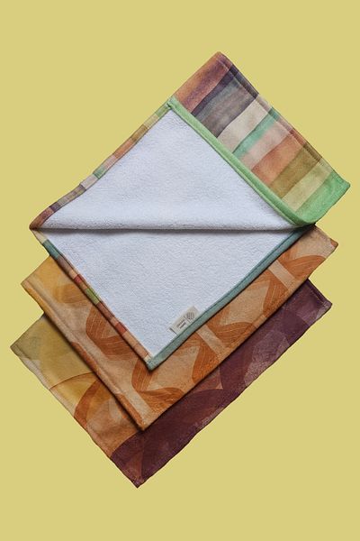 Alseko Concept Asymmetric Colors Pattern, Decorative Kitchen Oven Towel, 3 Pieces 35X50Cm Cotton Towels