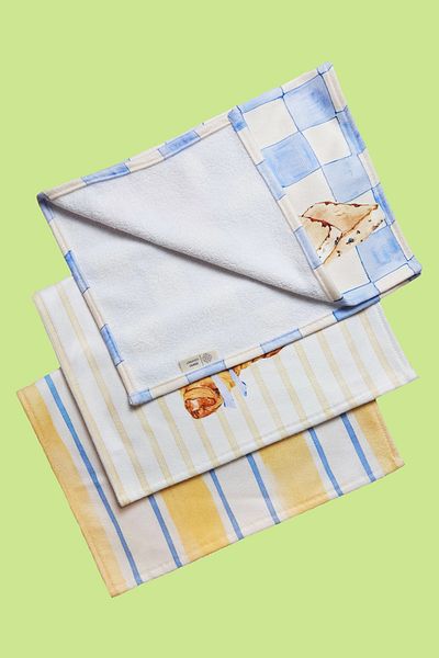 Alseko Concept Bread & Croissant Pattern, Decorative Kitchen Oven Towel, 3 Pieces 35X50Cm Cotton Towels
