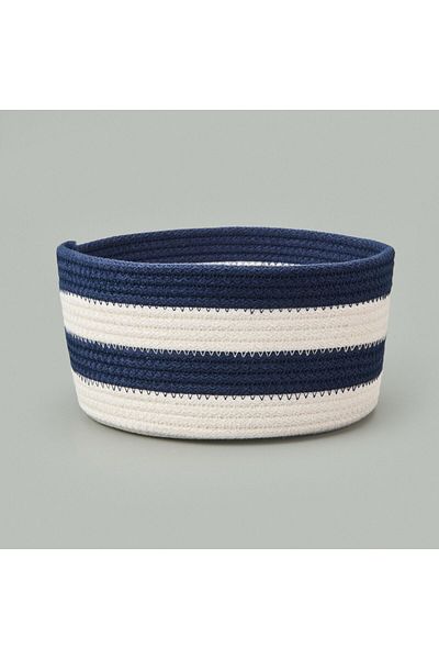 MATMEL Living Nautical Fun Decorative Basket - Black / White - 20X10 cm