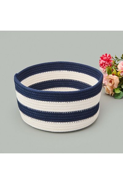 MATMEL Living Nautical Fun Decorative Basket - Black / White - 20X10 cm