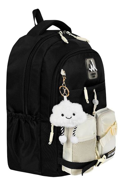 ms mixxstore Large Size Luxury Water Resistant Fabric Travel Backpack Middle School and High School Bag