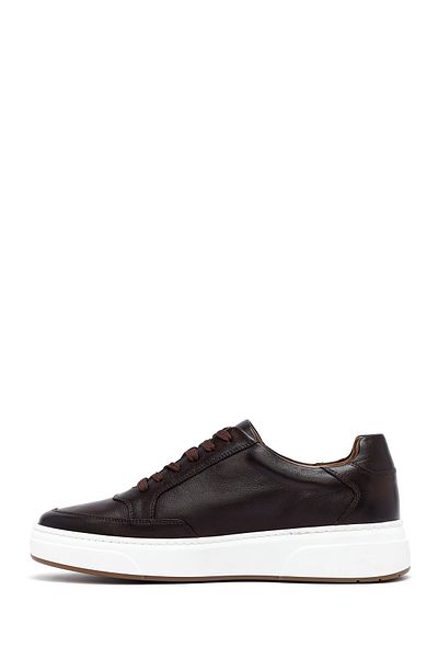 Derimod Men's Brown Lace-Up Thick Sole Leather Sneaker 25Wfd610618