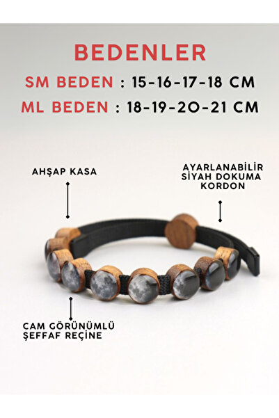 Bijulab Ay’ın Evreleri Temalı Bileklik – Unisex Takı | Anlamlı Hediye