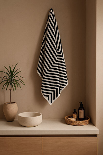 Maison Routine منشفة شاطئ من القطن بنسبة 100% من Noirwave، طبيعية وناعمة مقاس...