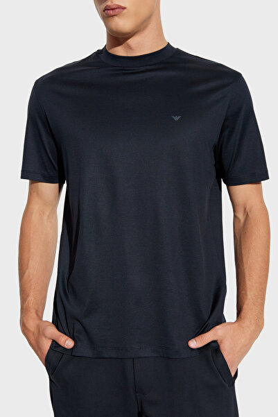Emporio Armani Cotton Blend Regular Fit Crew Neck Logo t Shirt Men t Shirt Em...