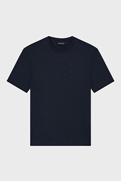 Emporio Armani تي شيرت برقبة دائرية عادية مع شعار للرجال EM002996 AF13721 UB118