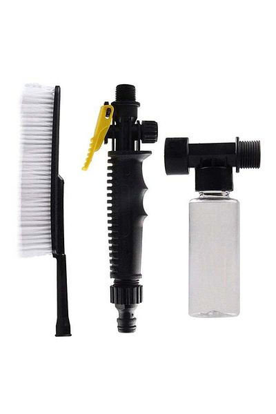 fun zone Generic Car Cleaning Brush With Foam Bottle