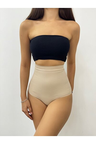 Moda Ebrar Silicone Long Waist Slip Corset -Cream -Collection