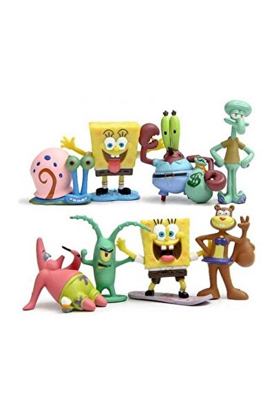 Generic 8-Piece Waterproof Spongebob Squarepants Play Kit For Kids, Multicolour
