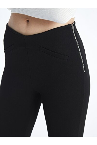 LC Waikiki Women's Black Elastic Waist Leggings