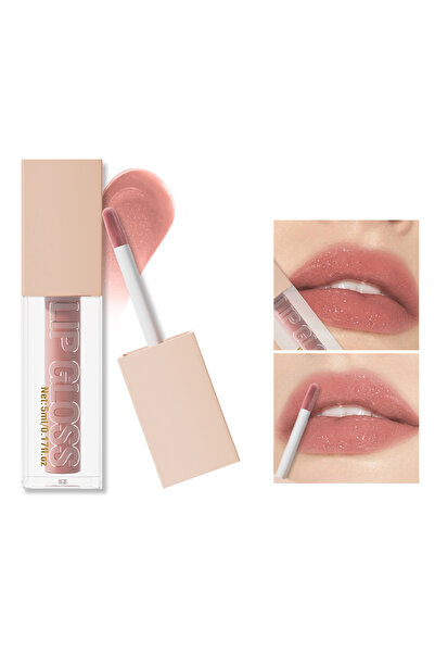 HelloKiss ملمع شفاه لامع يدوم طويلاً، مرطب خفيف الوزن، مغذي بعمق