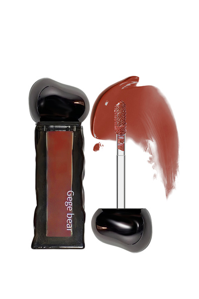 Gege Bear ملمع شفاه، أحمر شفاه سائل لامع كالمرآة، مرطب للغاية، يدوم طويلاً، غ...