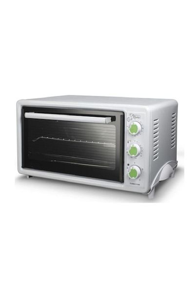 HARLEM Cuptor electric cu ventilator turbo Master of Baking, 40L, 1600W, termostat reglabil, alb