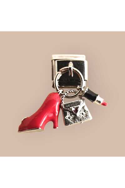 MOON SİRİUS İtalyan charm bileklik ucu ruj çanta ayakkabı (1 adet) 1cm
