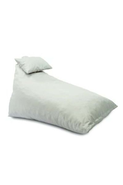Pufrelax Fotoliu puf, Kudos, perna inclusa, material impermeabil, Gri deschis