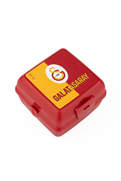 Galatasaray Lisanslı 2 katlı 4 bölmeli kapaklı beslenme kabı Kaşık çatallı