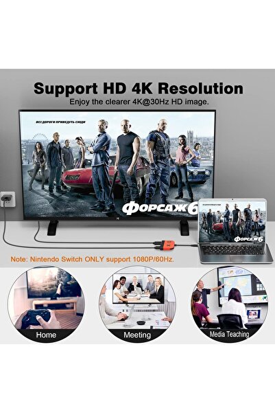 Arabest Portable Switch Dock for Switch/OLED, TV Docking Station with 4KHDMI 2.0, USB 3.0 Port & PD Charging