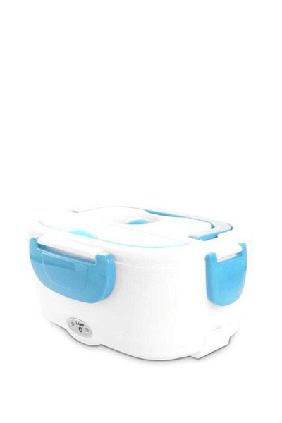 fun zone Generic Portable Electric Heating Lunch Box Blue/White 0.6Liters