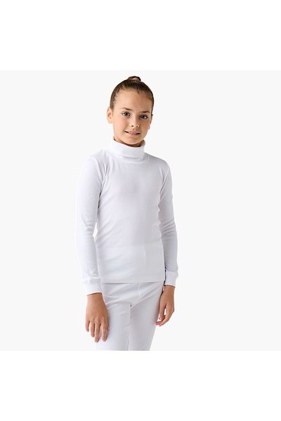 Juniors Solid High Neck Thermal Top and Leggings Set
