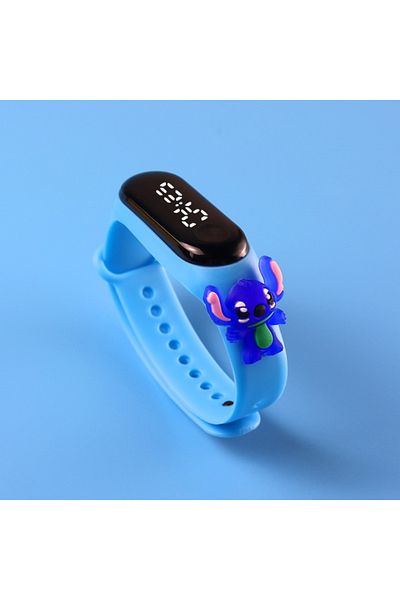 OEM Ceas pentru copii, model Stitch, albastru