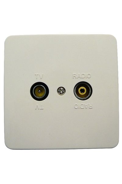 Maximum AVM Maximum Wall outlet TV/Radio finish., 63501