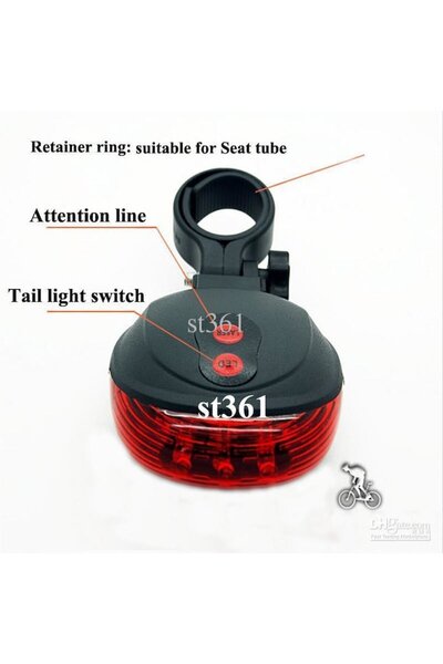 Carsons Set far frontal Q5 zoom, lumină spate laser și mănuși de ciclism cu jumătate de deget - negru și albastru