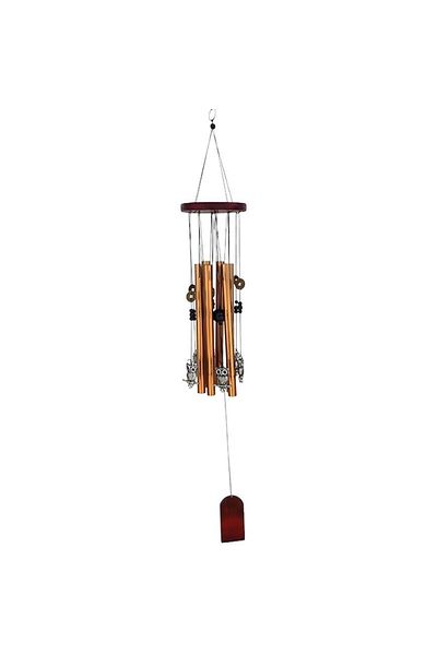 OEM Clopoței de vânt cu 6 tuburi Bufniță, 13x100cm