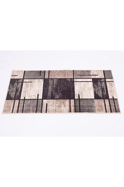 OEM Covor Antiaderent, Model Abstract, Polipropilena /Imitatie Casmir, Bej Nuante, 80x150cm