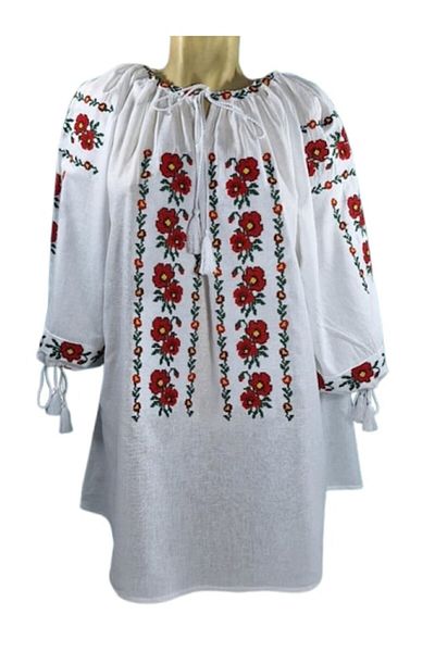 OEM Women's Blouse, Cotton, Traditional Pattern, Floral Multicolor Embroidery, Size 6XL
