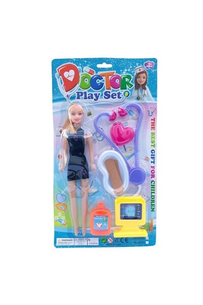 OEM Trusă de doctor cu păpușă, M2, 21x38 cm