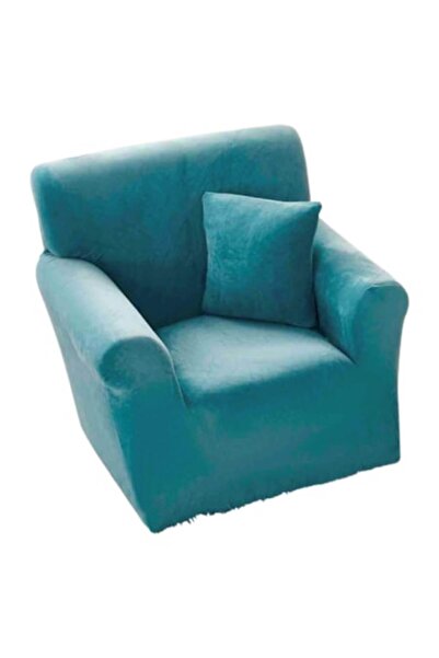 JOJO HOME Husă elastică pentru scaun, catifea, Jojo Home, S-90x130cm, turcoaz