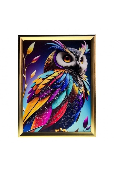 OEM Tablou decorativ cu ramă MDF cu animale - 43x33 cm