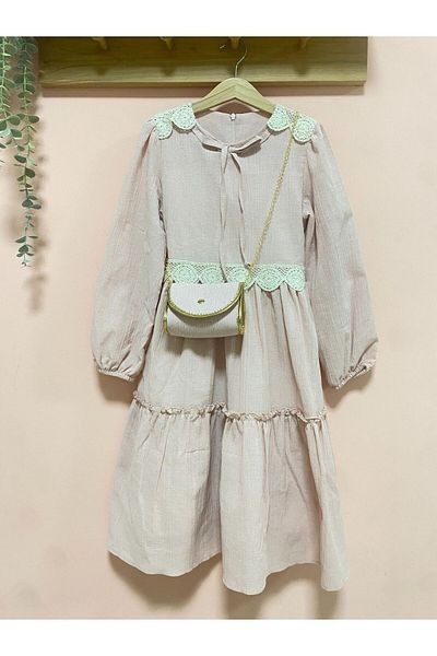 Cherrys Bebek Crinkle Dress with Bag