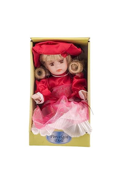OEM Ceramic decoration, girl with dress, 11x18 cm, multicolor